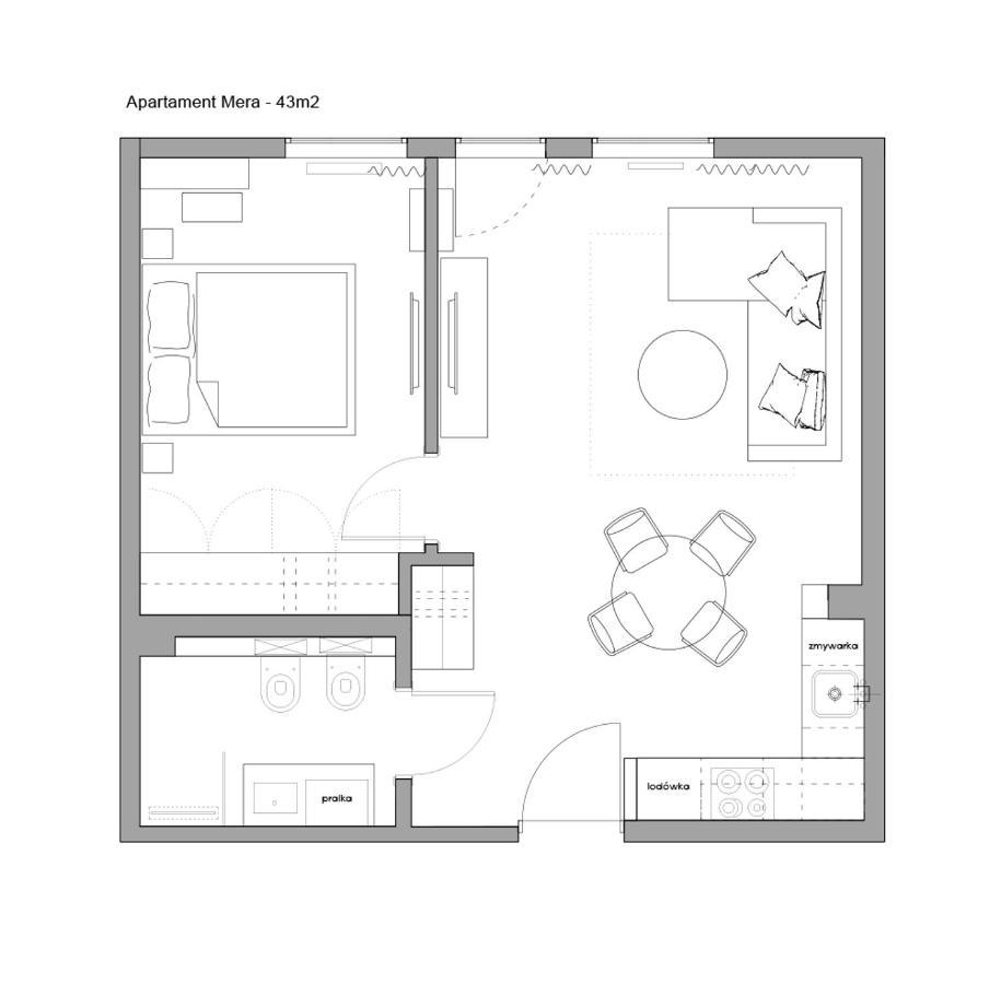 Sanhaus Apartments - Apartament Mera Z Parkingiem I Klimatyzacja ソポト エクステリア 写真
